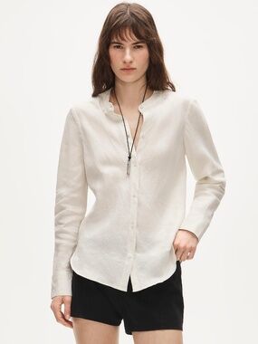 J. Crew Bias-Cut Linen Shirt‎ NWT